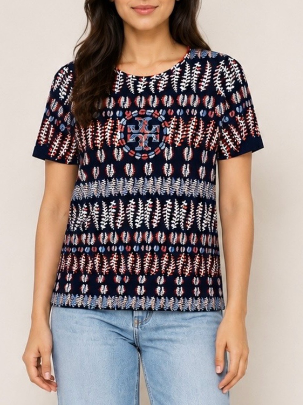 Tory Burch Pima Cotton Tee Medium